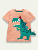 T-Shirt mit Dinosaurier-Applikation