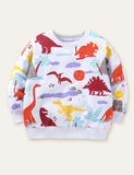 Langarm-Sweatshirt mit Dinosaurier-Aufdruck