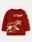 Dinosaur Printed Long-Sleeved T-shirt - Mini Taylor