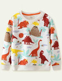 Maglione stampato con dinosauro