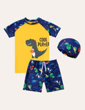 Dinosaur Swim Suit + Cap - Mini Taylor