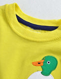 Duck Appliqué Pocket Long Sleeve T-shirt - Mini Taylor