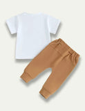 Easter Bunny Printed Short Sleeve T-shirt+Pants - Mini Taylor