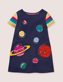 Educational Appliqué Planet Dress - Mini Taylor