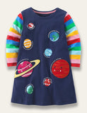 Educational Planet Appliqué Dress