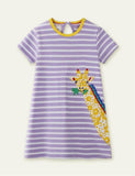 Embroidered Giraffe Dress
