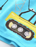 Excavator Appliqué Embroidered Long Sleeve T-shirt - Mini Taylor