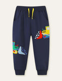 Excavator Appliqué Embroidery Sweatpants - Mini Taylor