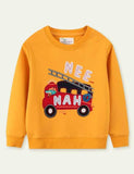 Excavator Appliqué Sweatshirt - Mini Taylor