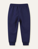 Excavator Cartoon Embroidered Sweatpants - Mini Taylor