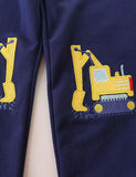 Excavator Cartoon Embroidered Sweatpants - Mini Taylor