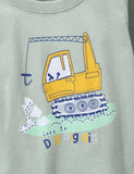 Excavator Printed Long-Sleeved T-shirt - Mini Taylor