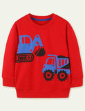 Excavator Printed Sweatshirt - Mini Taylor