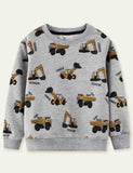 Excavator Printed Sweatshirt - Mini Taylor