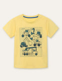 Excavator Printed T-shirt - Mini Taylor