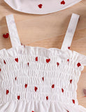 Valentine's Day Love Print Dress + Hat