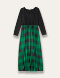 Family Matching Green Plaid Print Dress - Mini Taylor