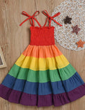 Family Matching Rainbow Strap Dress - Mini Taylor