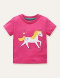 Fish Unicorn Appliqué T-shirt - Mini Taylor