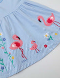 Flamingo Appliqué Flower Dress - Mini Taylor