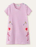 Gúna Appliqué Striped Flamingo