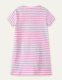 Flamingo Striped Appliqué Dress - Mini Taylor