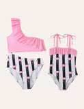 Flamingo Striped Family Matching Swimsuit