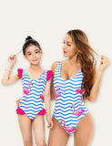 Flamingo Stripes Family Matching Swimsuit - Mini Taylor