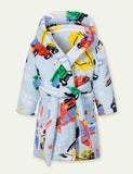 Flannel Cartoon Printed Nightgown - Mini Taylor