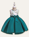 Floral Embroidered Bow Party Dress - Mini Taylor