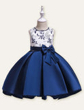 Floral Embroidered Bow Party Dress - Mini Taylor