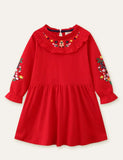 Floral Embroidered Long Sleeve Dress - Mini Taylor