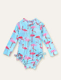 Floral Flamingo Printed Swimsuit - Mini Taylor