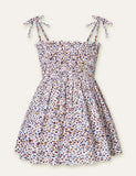 Floral Full Printed High Waist Spaghetti Strap Dress - Mini Taylor