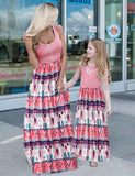 Floral Printed Family Matching Dress