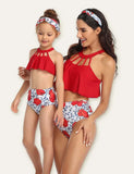 Floral Printed Family Matching Swimsuit