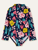 Floral Printed Long Sleeve Swimsuit - Mini Taylor