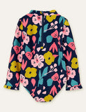 Floral Printed Long Sleeve Swimsuit - Mini Taylor