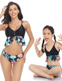 Floral Ruffled Family Matching Swim Suit - Mini Taylor