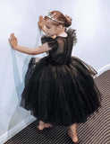 Flounced Sleeve Mesh Party Dress - Mini Taylor