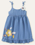 Flower Appliqué Strap Dress - Mini Taylor