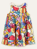Kleid mit Blumen-Schmetterlings-Print