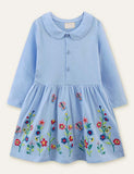 Flower Embroidered Long Sleeve Dress - Mini Taylor