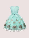 Flower Embroidered Mesh Party Dress - Mini Taylor