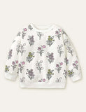 Flower Embroidered Strap Dress + Floral Printed Sweatshirt - Mini Taylor