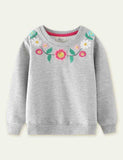 Sweatshirt mit Blumenstickerei