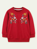 Flower Embroidered Sweatshirt - Mini Taylor