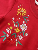 Flower Embroidered Sweatshirt - Mini Taylor