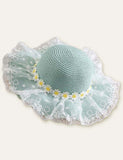 Flower Mesh Travel Straw Hat - Mini Taylor