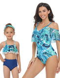 Flower Printed Tulle Family Matching Swim Suit - Mini Taylor